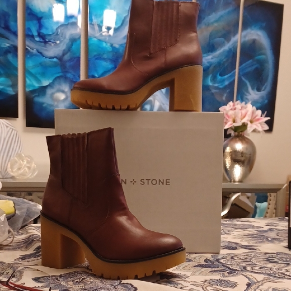 Sun + Stone Shoes - SUN + STONE LENIIP MAHOGNY SM WOMEN'S SZ 5  - 11 ANKLE BOOTS NWB
